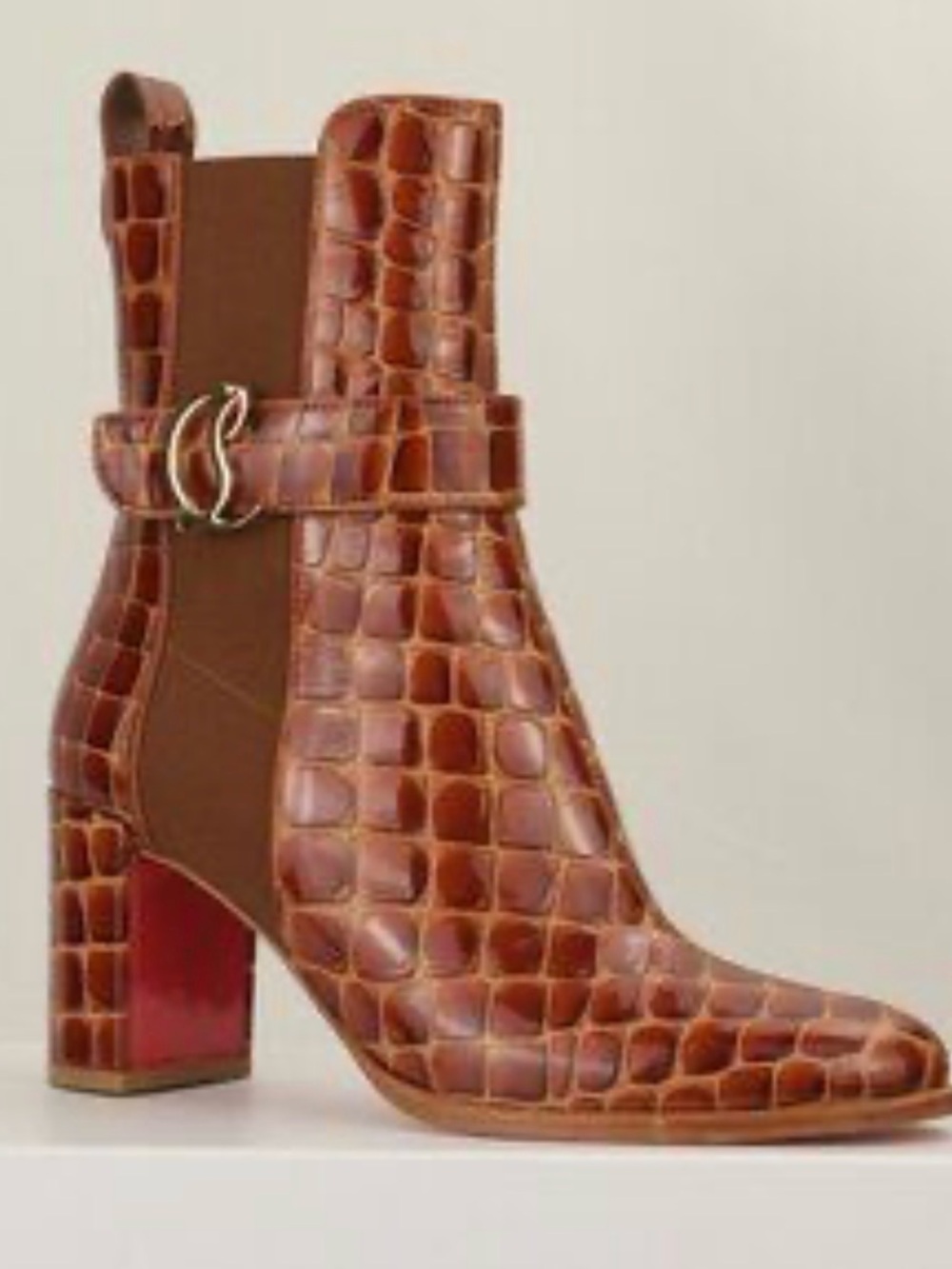 Chelsea Booty Croc Red bottom Christian Louboutin